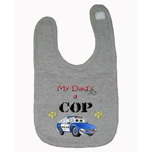 Bad COPBIBGR My Dad Is A Cop Police Baby And Toddler Bib  One Size