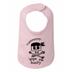 Bad WIPBIBPK Wipe Me Booty Pirate Funny Baby And Toddler Bib  One Size