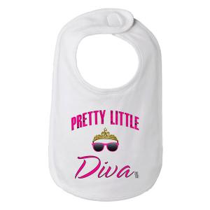 Bad DIVBIBWH Pretty Little Diva Princess Baby And Toddler Girls Bib  O