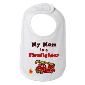 Bad FIRMBIBWH My Mom Is A Firefighter Baby And Toddler Bib  One Size