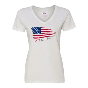 Bad HOMVSMWH Home Grown America Ladies Tee Small