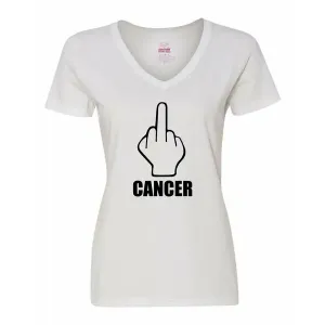 Bad FCAVLGWH Fuck Cancer Ladies Shirt  Large