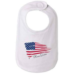 Bad HOMBIBWH Home Grown American Flag Baby Bib  One Size