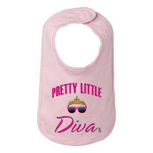 Bad DIVBIBPK Pretty Little Diva Princess Baby And Toddler Girls Bib  O