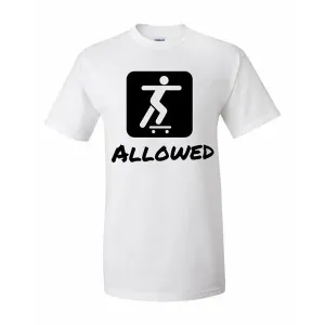 Bad YTHSKATMEWH Skateboarding Allowed Youth T-shirt Youth Medium