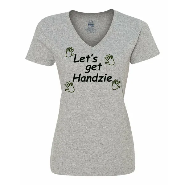 Bad HANVXLGR Let's Get Handzie Ladies Shirt  Xlarge