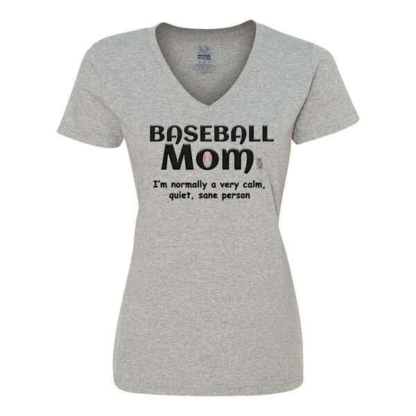 Bad BASVMEGR Baseball Mom Ladies T-shirt  Medium