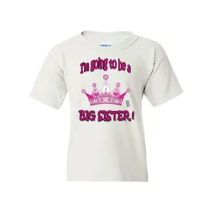 Bad YTHBIGSTXLWH I'm Going To Be A Big Sister Youth T-shirt Youth X-la