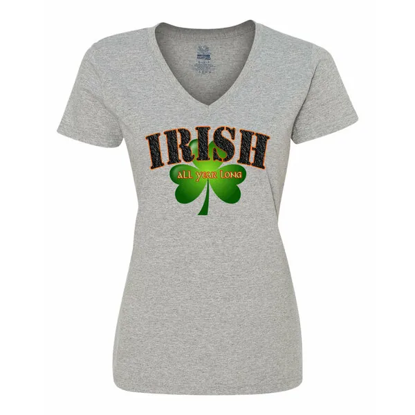 Bad IRIVLGGR Irish All Year Long Ladies Tee  Large