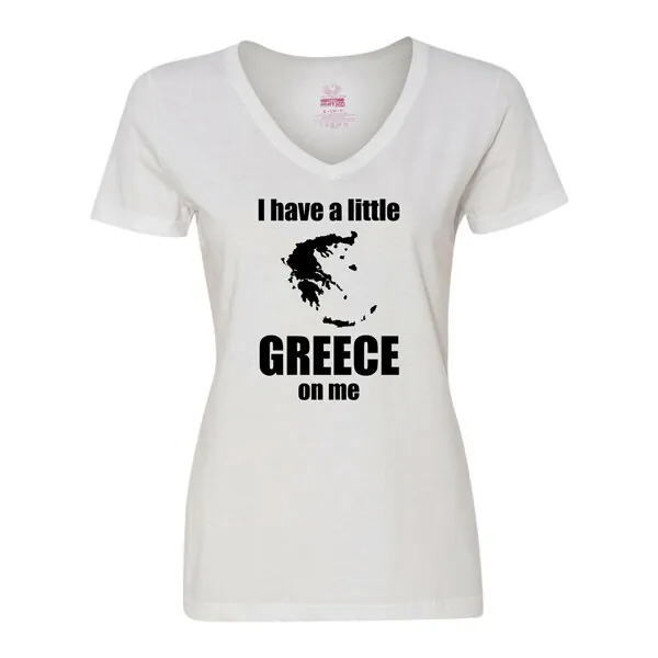 Bad GREVSMWH I Have A Little Greece On Me Ladies Shirt Small