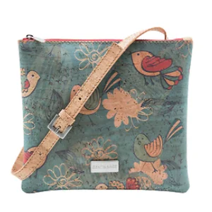 CB003P | Bent  Bree Llc Ivy Cork Crossbody Bag - Birds