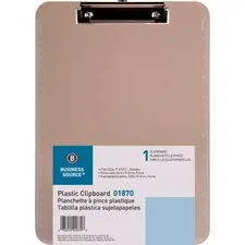 Business BSN 01870 Transparent Plastic Clipboard - 8 12 X 11 - Low-pro