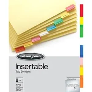 WLJ 54311 | Acco Brands Wilson Jones Insertable Tab
