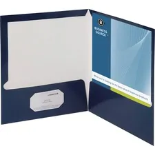 Business BSN 44430 Letter Pocket Folder - 8 12 X 11 - 100 Sheet Capaci