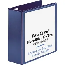 Business BSN 26977 Easy Open Nonstick D-ring View Binder - 4 Binder Ca