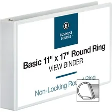 Business BSN 45101 Tabloid-size Round Ring Reference Binder - 2 Binder