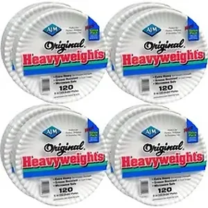 Ajm Packaging Corp. AJM Heavyweight Paper Plates - - Paper