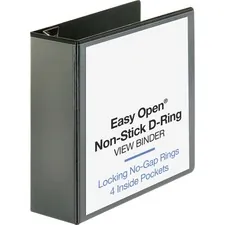 Business BSN 26964 Locking D-ring View Binder - 4 Binder Capacity - Le