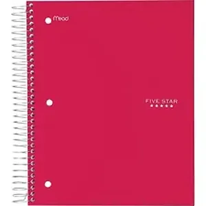 MEA 72041 | Acco Brands Five Star Wide Rule 5-subject