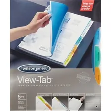 Acco WLJ 55065 Wilson Jones View-tab 5-tab Transparent Dividers - 5 Pr