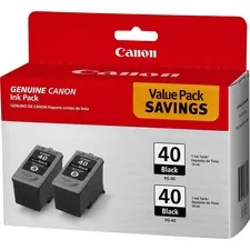 Original Canon 0615B013 Pg-40 Twin Pack Black Ink - Cartridge - Value 