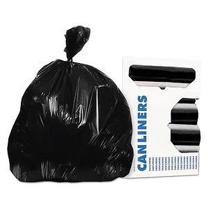 H7450TK R01 | Heritage Black Linear Low Density Trash Bags,