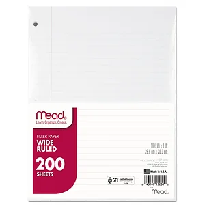 17208 | Mead Products College Rule Filler Paper, 200