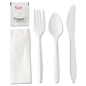 Gen Wrapped Cutlery Set with Napkin - 250 Count