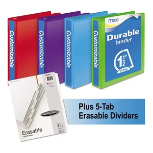 W665-14AUPP1 | Mead Products Assorted D-Ring View Binder, 1