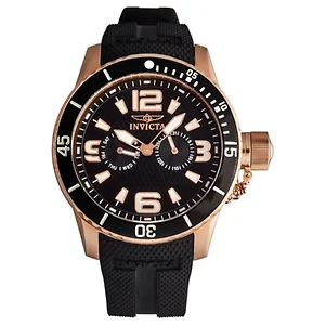 Invicta IN-01793 Men's 'Specialty' Black Dial Rubber Strap