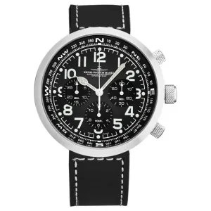 Brav B560-A1 Zeno B560-a1 Men's 'rondo' Black Dial Blackwhite Leather 