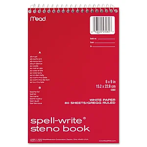 43082 | Mead Products Spell-Write Steno Pad - 6