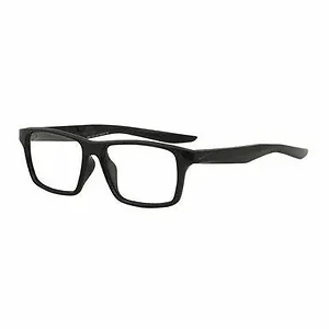 Nike 7112-010 Black Square Unisex Plastic Eyeglasses