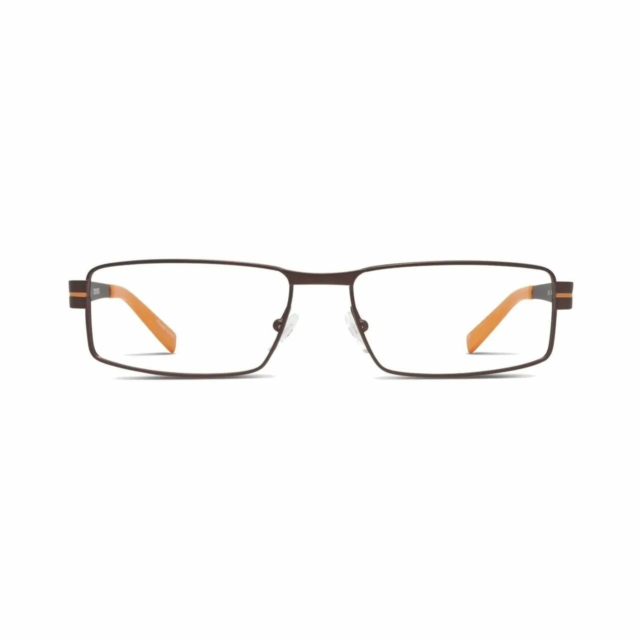 Converse Q006-BRN Q006 Brown Rectangular Unisex Metal Eyeglasses