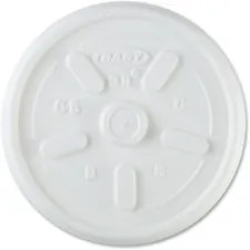 Dart DCC 8JL Dart Vented Hot Cup Lid - Plastic - 1000  Carton - White,