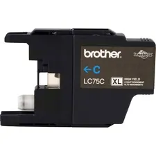 Original Brother LC75C Ink Cartridge - Inkjet - 600 Pages - Cyan - 1 E