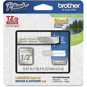 TZE-MQ934 | Brother PTouch 1/2 Laminated TZe Tape - 15/32