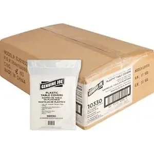 Genuine Joe Joe Plastic Round Tablecovers - 84 Diameter -