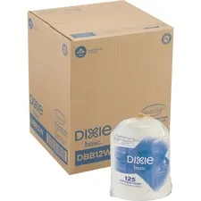 Georgia DXE DBB12WCT Dixie Basicreg; Lightweight Disposable Paper Bowl