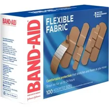 Johnson 11507800 Band-aid Flexible Fabric Adhesive Bandages, Assorted 