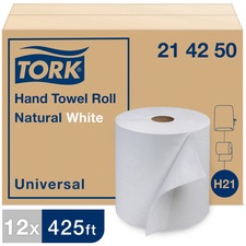 Essity TRK 214250 Tork Universal Hand Towel Roll - Nature Brown - Fibe