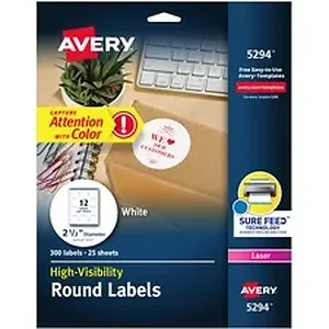 05294 | Avery Dennison Avery® Round High Visibility Labels