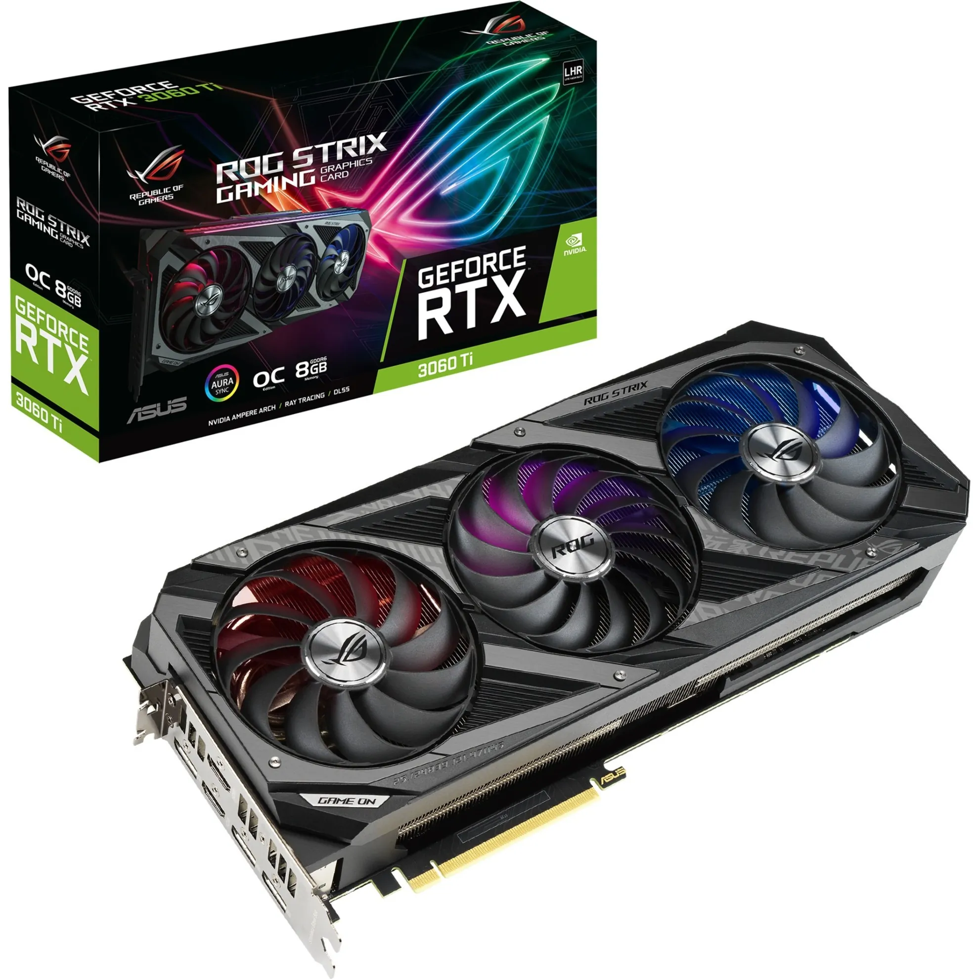 Asus STRIX-RTX3060TI-O8G-V2-GA 8gb  Rog Strix Geforce Rtx 3060 Ti V2 O