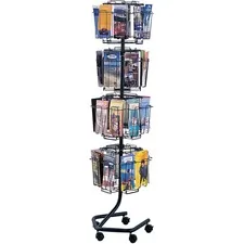 Safco SAF 4128CH Safco Rotary Wire Brochure Display Stand - 32 Compart