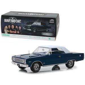 Greenlight 19059 1967 Plymouth Belvedere Gtx Convertible Dark Blue Gra