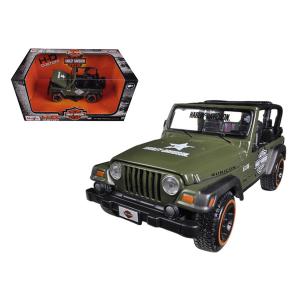 Maisto 32190grn Jeep Wrangler Rubicon Harley Davidson Green 127 Diecas