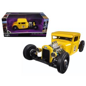 Maisto 31354Y 1929 Ford Model A Yellow 2 Outlaws 124 Diecast Model Car