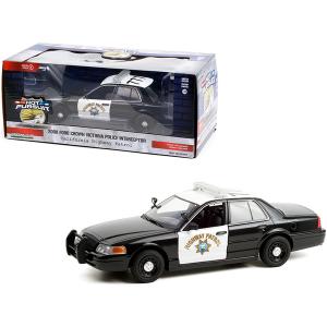 Greenlight 85523 2008 Ford Crown Victoria Police Interceptor Black And