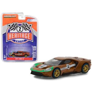 Greenlight 13220A 2017 Ford Gt 4 Tribute To 1966 Ford Gt40 Mk Ii Brown