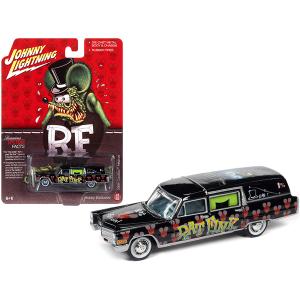 Johnny JLSP142 1966 Cadillac Hearse Rat Fink Black With Graphics 164 D